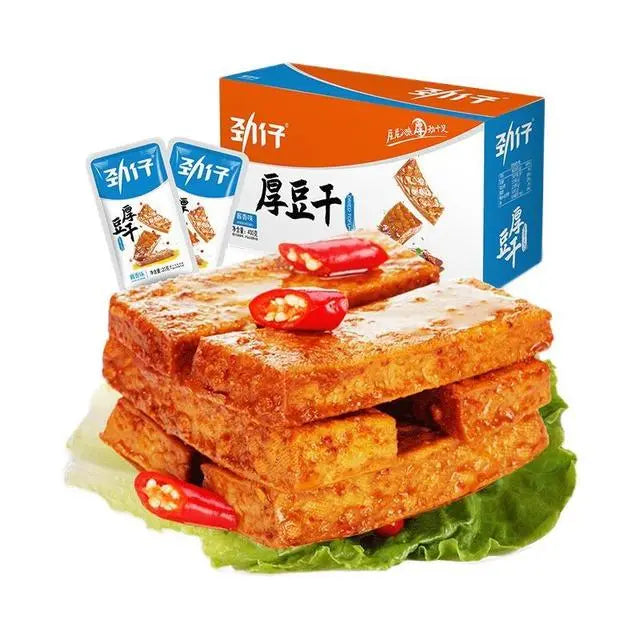 劲仔厚豆干400g-酱香味 Jinzai Thick Dried Tofu 400g-Sauce Flavor