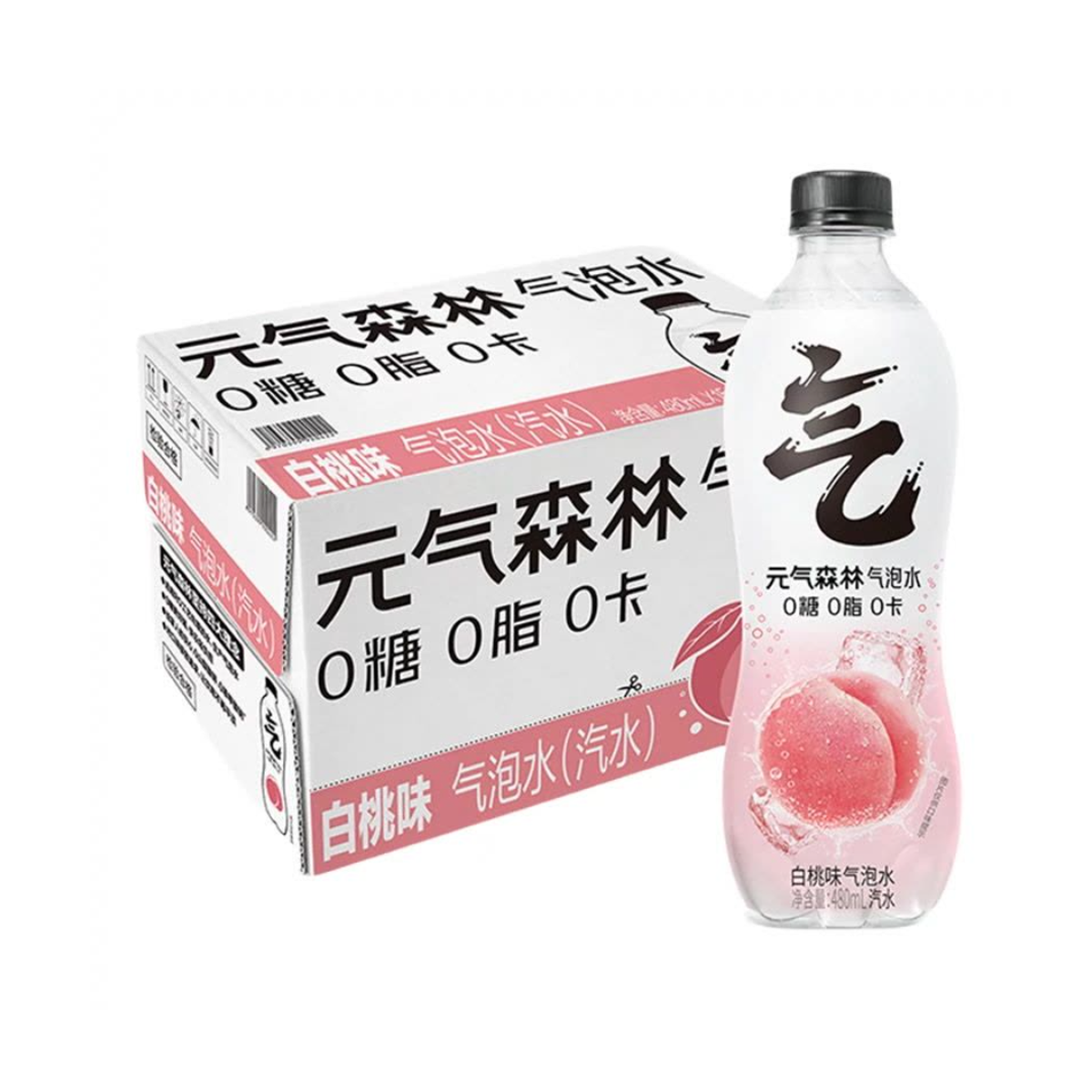*480ml元气森林白桃气泡水(1*15)Genki Forrest White peach sparkling water