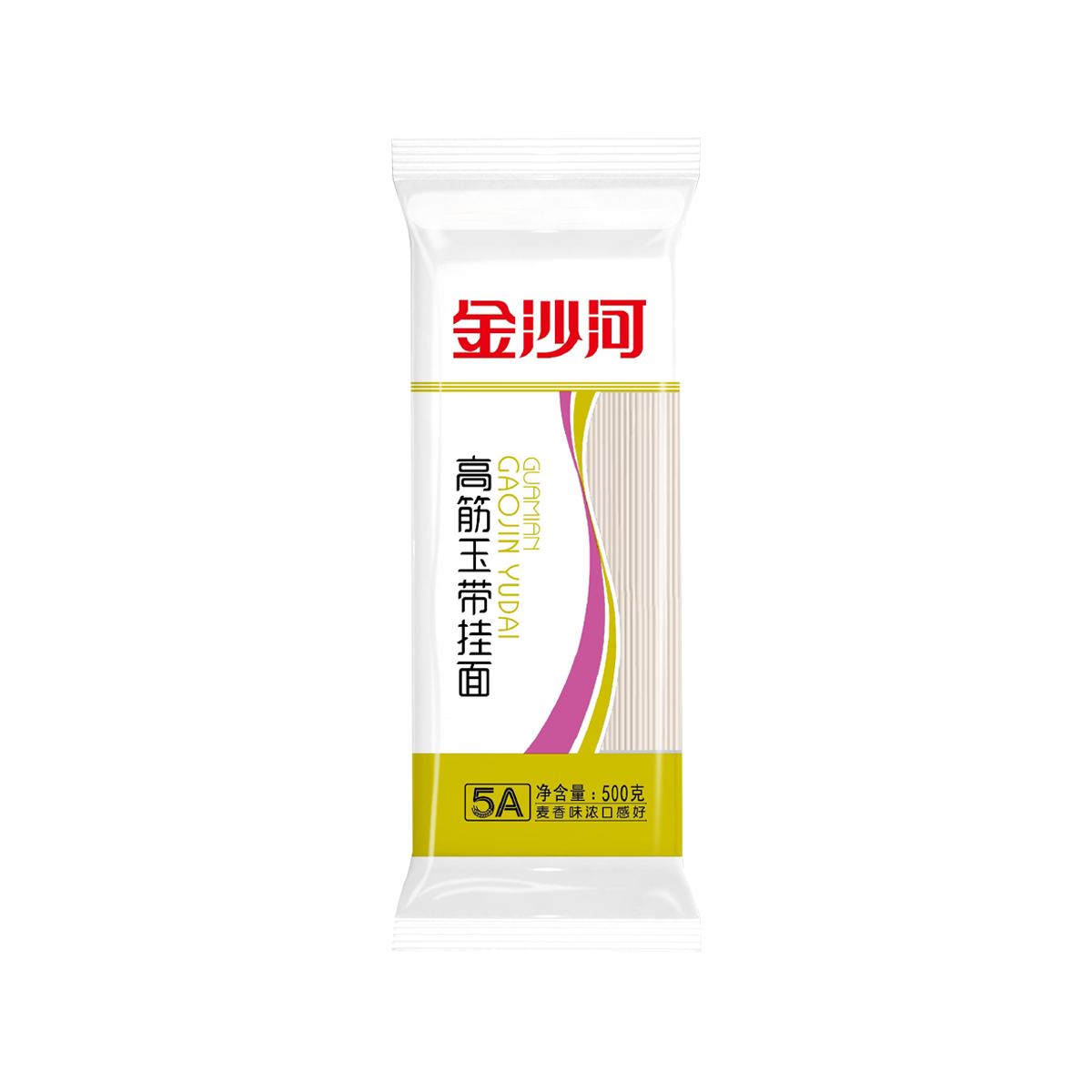 金沙河500G高筋玉带面Jinsha River High-Gluten Fine Round Dried Noodles