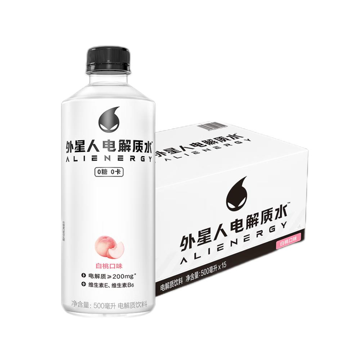 元气森林外星人白桃味500ml*15 Alienergy Electrolyte water Peach Flavor