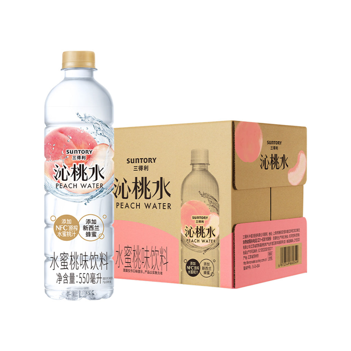三得利沁桃水550ml*15 SUNTORY Peach Flavor Water