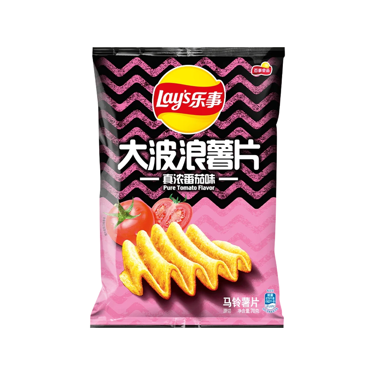 乐事大波浪真浓番茄味70g Lay's Big Wave Rich Tomato Flavor Potato Chips