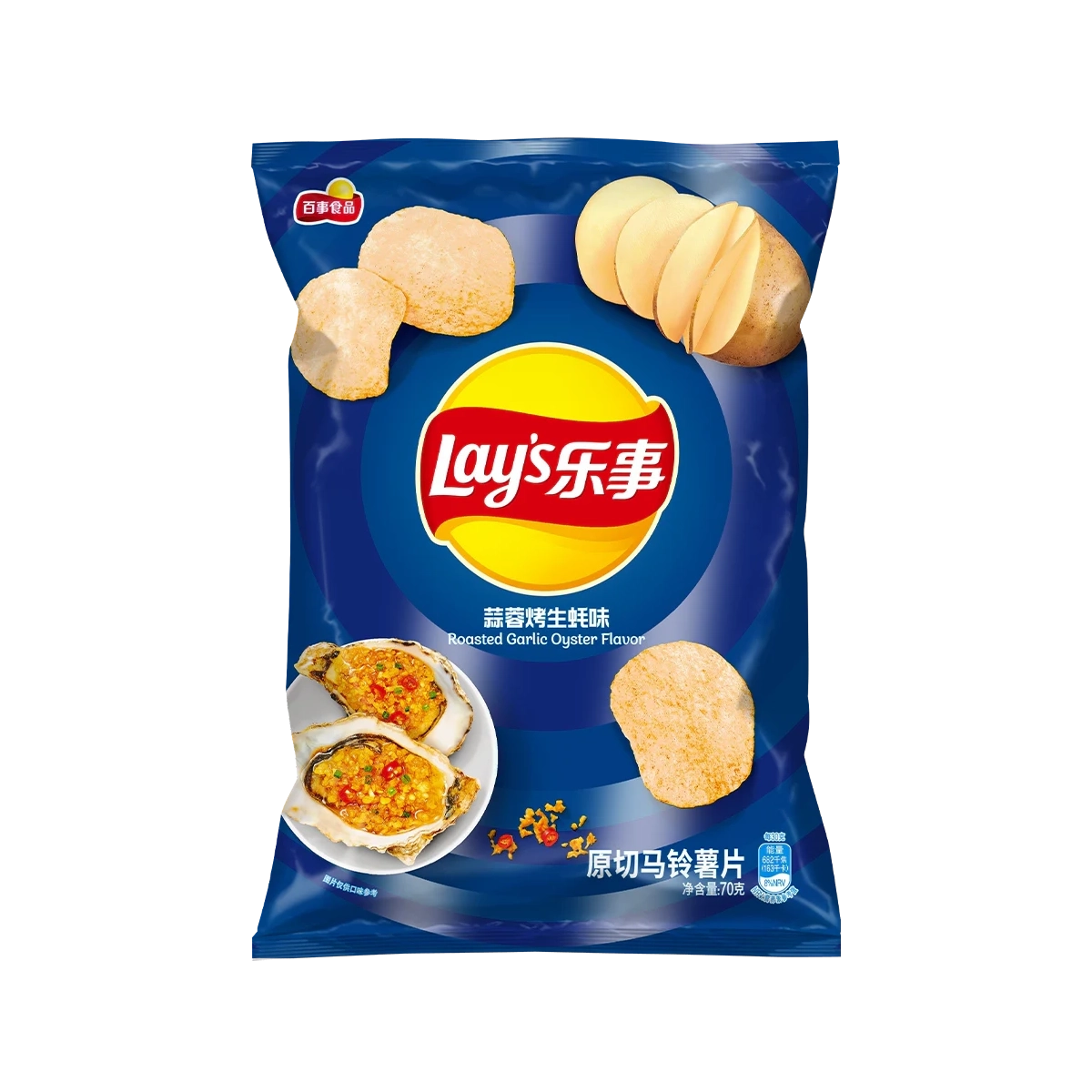 乐事蒜蓉烤生蚝味70g Lay's Garlic Oyster Flavor Potato Chips