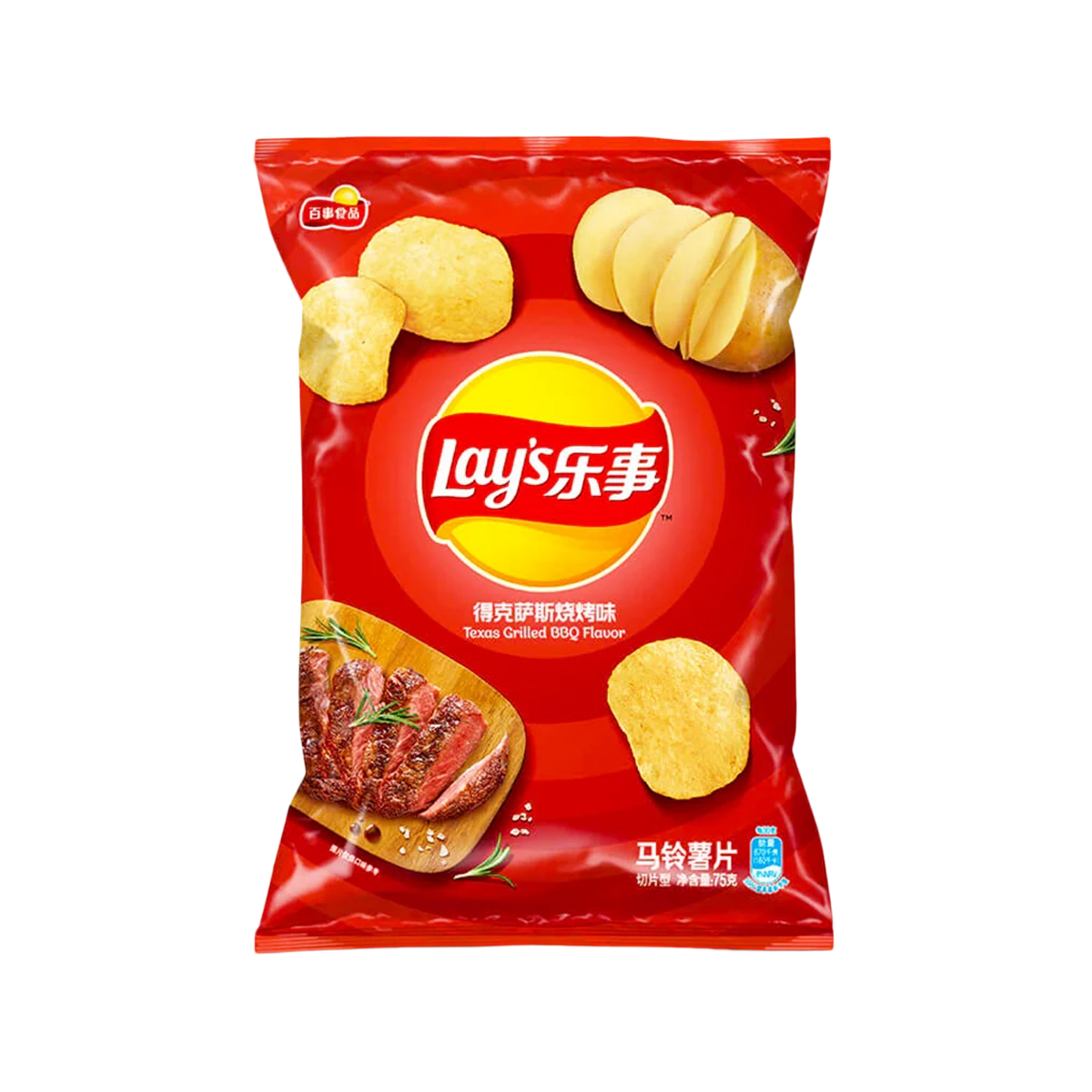 乐事得克萨斯烧烤味70g Lay's Texas Barbecue Flavor Potato Chips