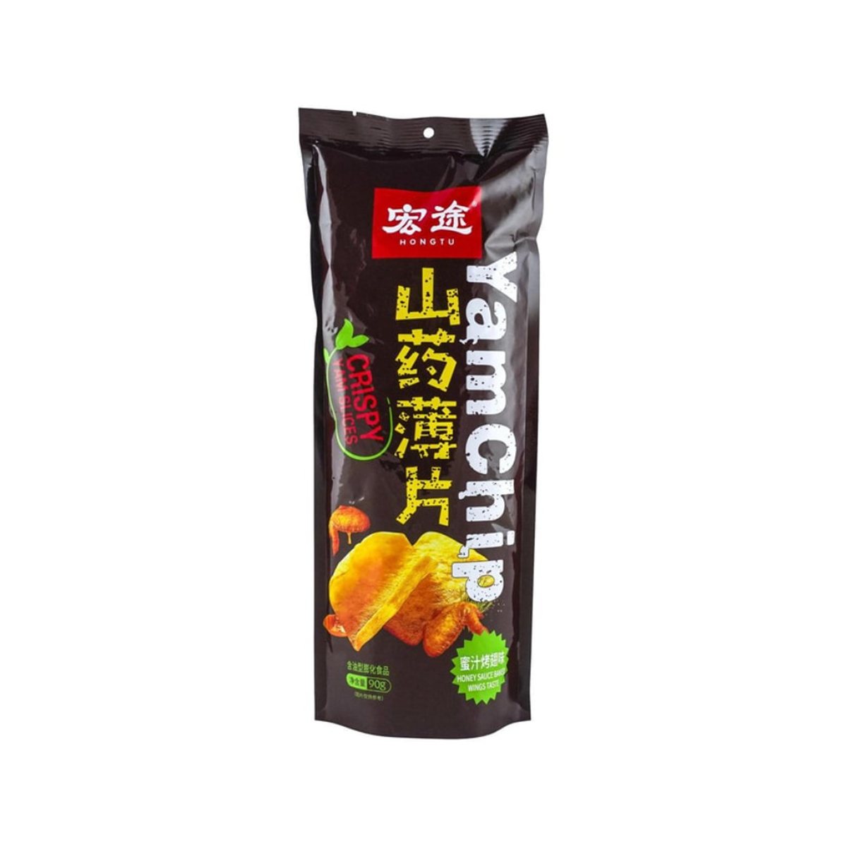 宏途山药脆片(蜜汁烤翅味)*90g Hongtu Yam Crispy Slices (Honey Roasted Wings Flavor)