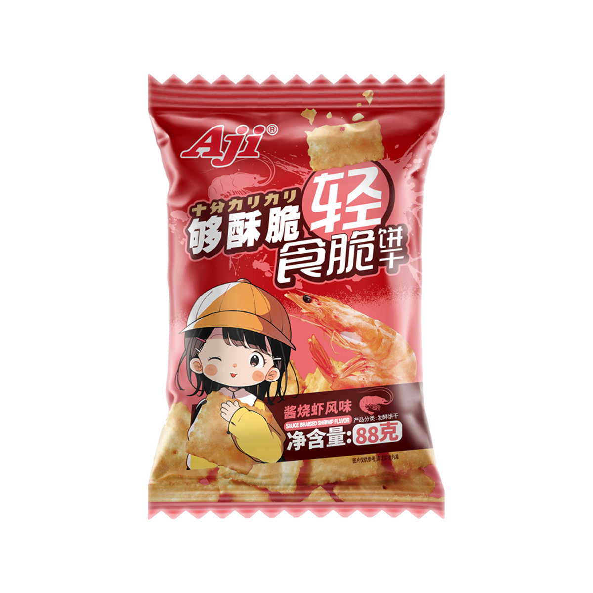 Aji轻食脆饼干(酱烧虾风味)AJI Paramanawa Maama Crispy Crackers (Teriyaki Shrimp Flavor)