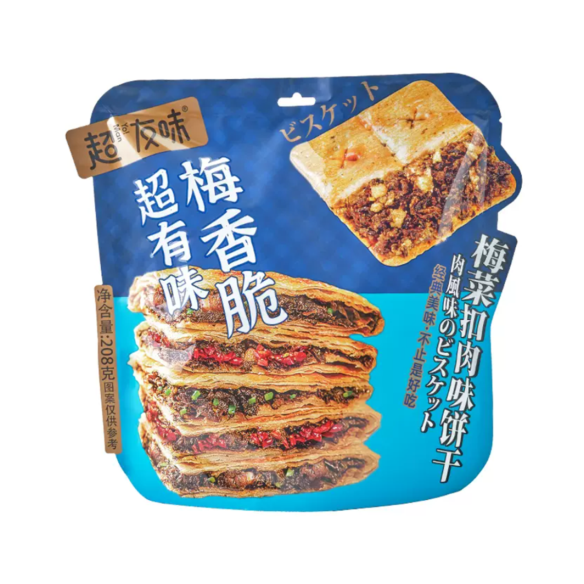 超友味-梅菜扣肉味饼干208g