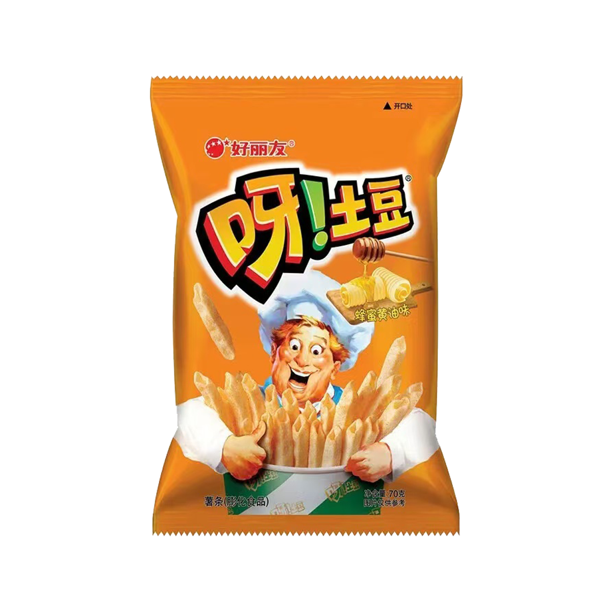 好丽友 呀土豆(蜂蜜黄油味)Orion Ya! Paramanawa Puff Riwai me te kakara o te pata honi
