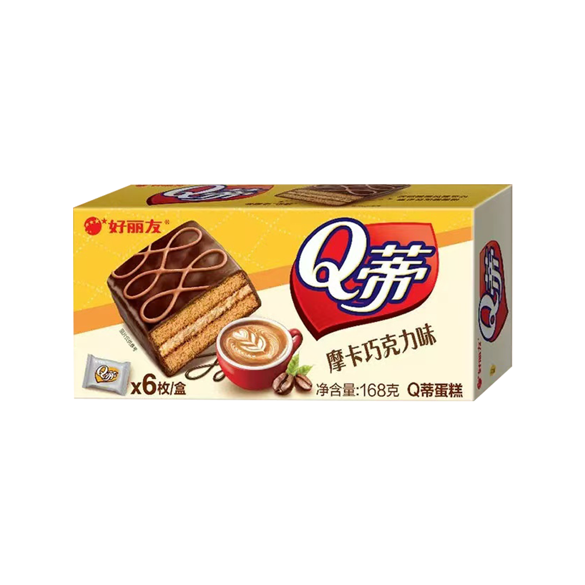 好丽友Q蒂摩卡巧克力味Orion Q-Tea Keke Mocha Chocolate Flavor
