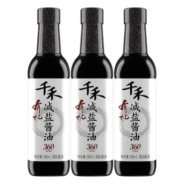 千禾有机减盐酱油500ml Qianhe Organic salt-reduced soy sauce