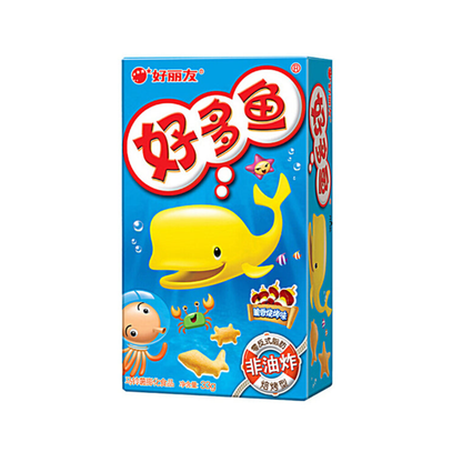 好丽友好多鱼(脆香烧烤味)*33g Orion He nui te ika (te reka o te rorerore crispy)