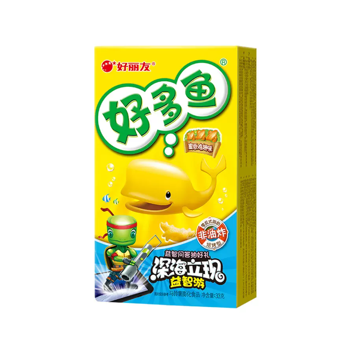 好丽友好多鱼(蜜香鸡翅味)*33g Orion He nui te ika (te reka o te parirau heihei honi)