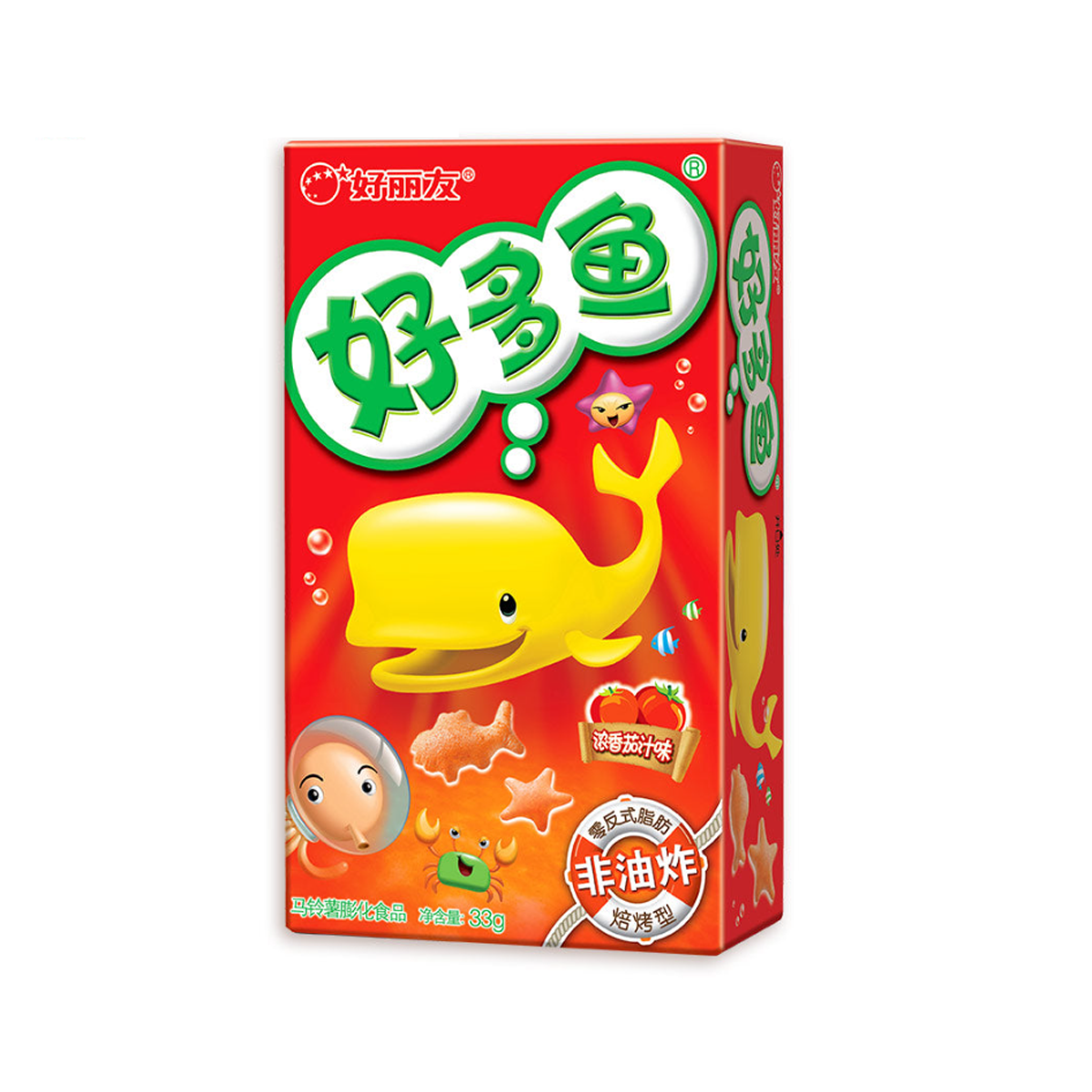 好丽友好多鱼(浓香茄汁味)*33g Orion He nui te ika (te reka o te ranu tōmato)