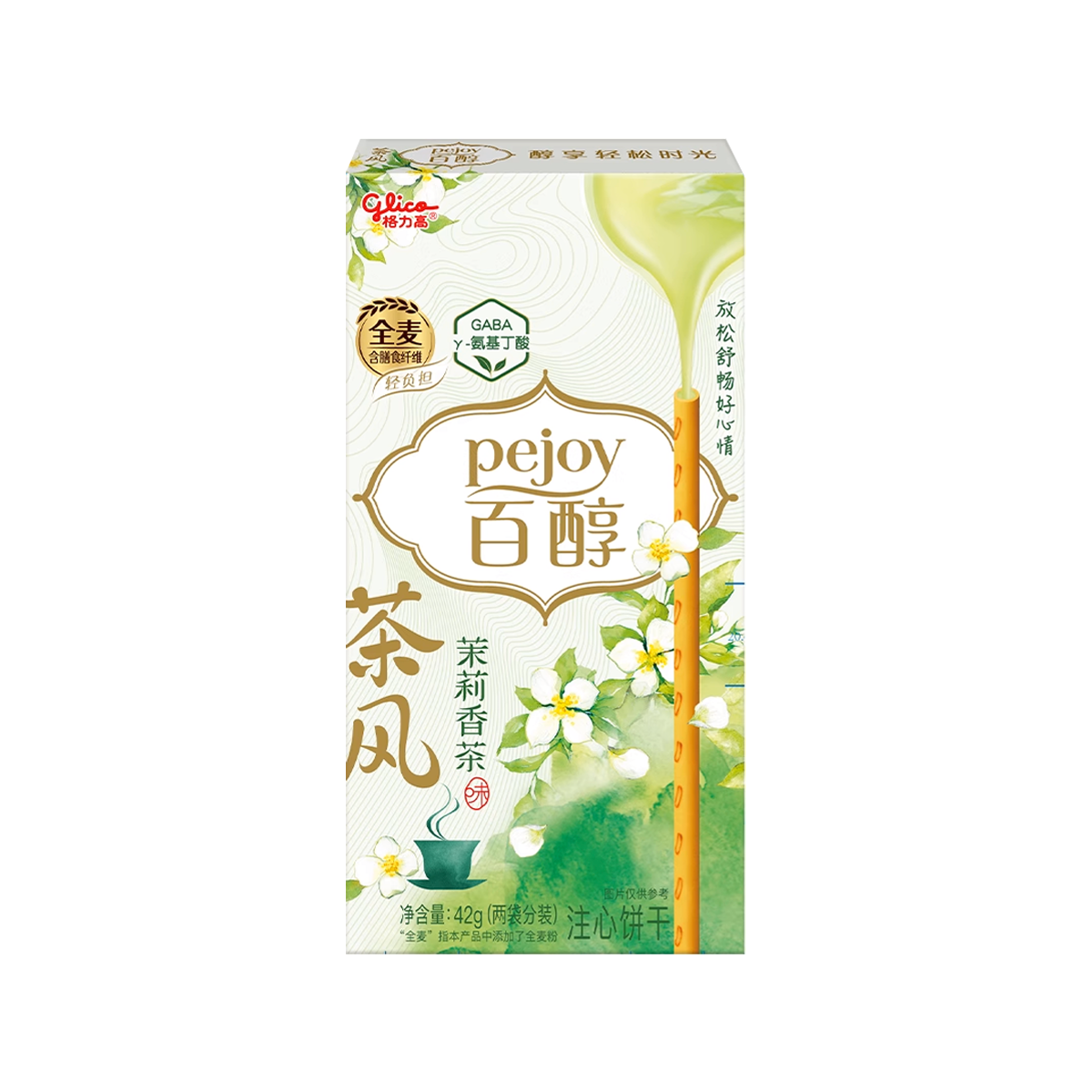 格力高百醇茉莉香茶味注心饼干42g Glico Pejoy Tea Breeze Series Jasmine Tea Flavor Cream Filled Biscuits