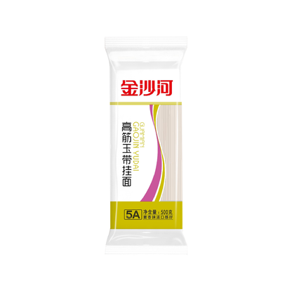 金沙河500G高筋玉带面Jinsha River High-Gluten Fine Round Dried Noodles