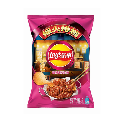 乐事甜辣炸鸡味70g Lay's Jade Sweet and Spicy Fried Chicken Flavo Potato Chips