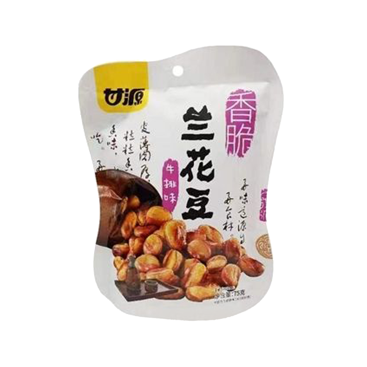 甘源-牛排味兰花豆75g Pīni Whānui me te kakara Steak Shell