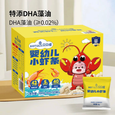 BIOmaus 贝贝哩婴幼儿小虾条180g(6g*30) Baby and Toddler Shrimp Sticks