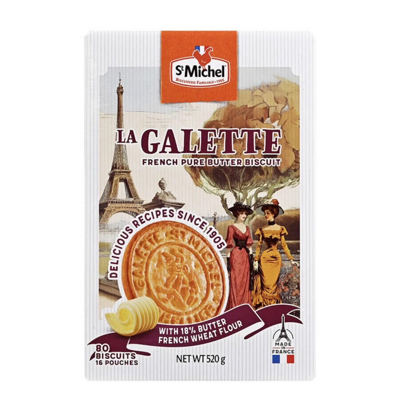 黄油饼干520g La Galette French Pure Butter Biscuit