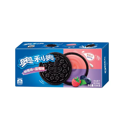 奥利奥缤纷蓝莓+树莓饼干194g Oreo Sandwich Biscuit with Raspberry Flavor + Blueberry Flavor