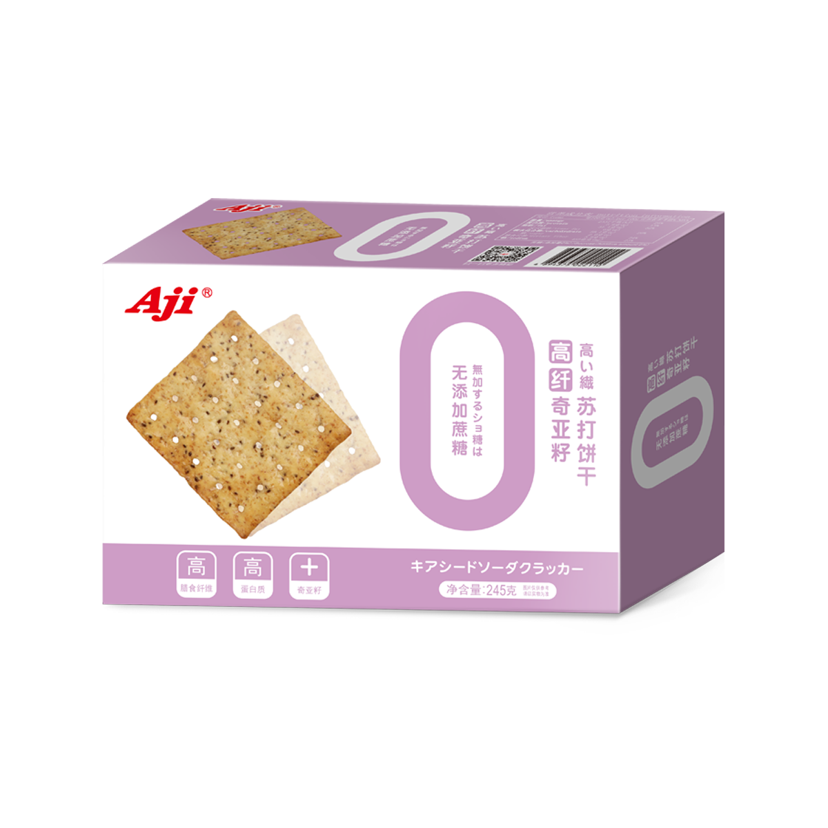 Aji高纤奇亚籽苏打饼干Aji High fiber chia seed houra cracker