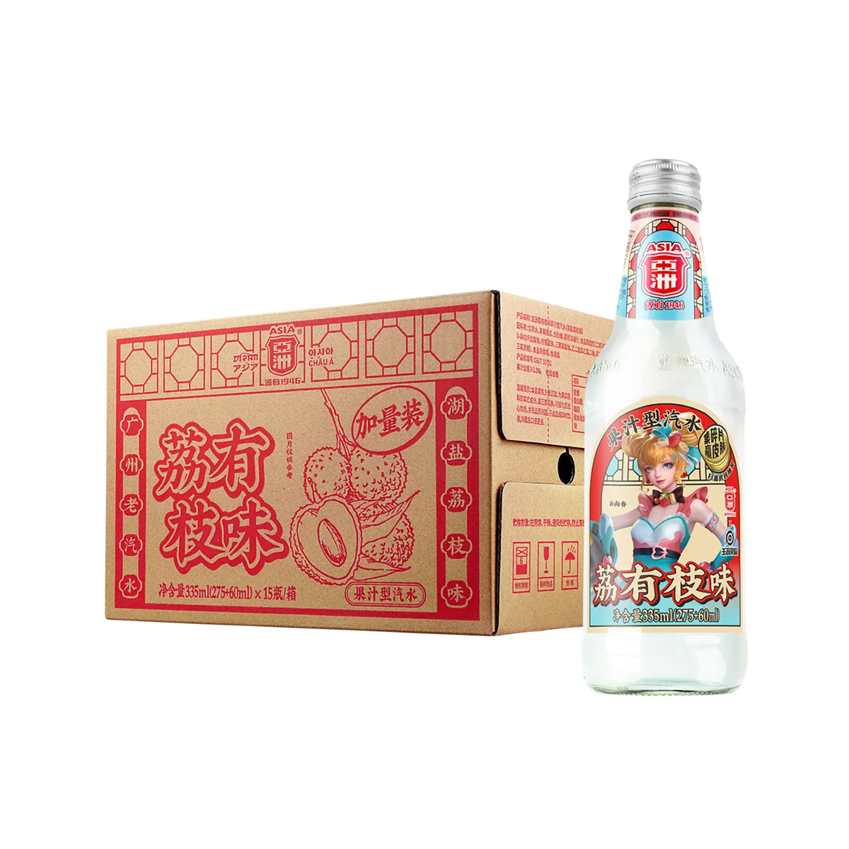 亚洲汽水荔有枝味果汁型汽水Asia-Lychee flavor drink