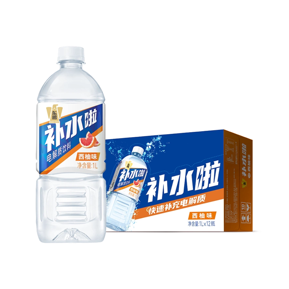 *1升东鹏补水啦电解质饮料（清爽西柚味）1*12 DP Inu hiko (te reka o te karepe karepe)