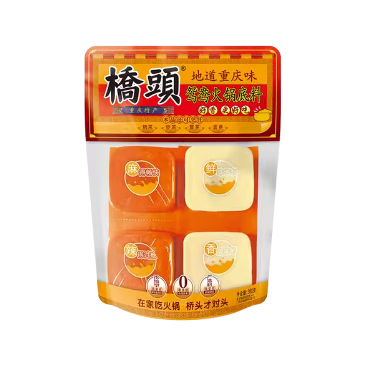桥头鸳鸯老火锅底料360g QIAO TOU Hot Pot kinaki-Whakakotahitanga